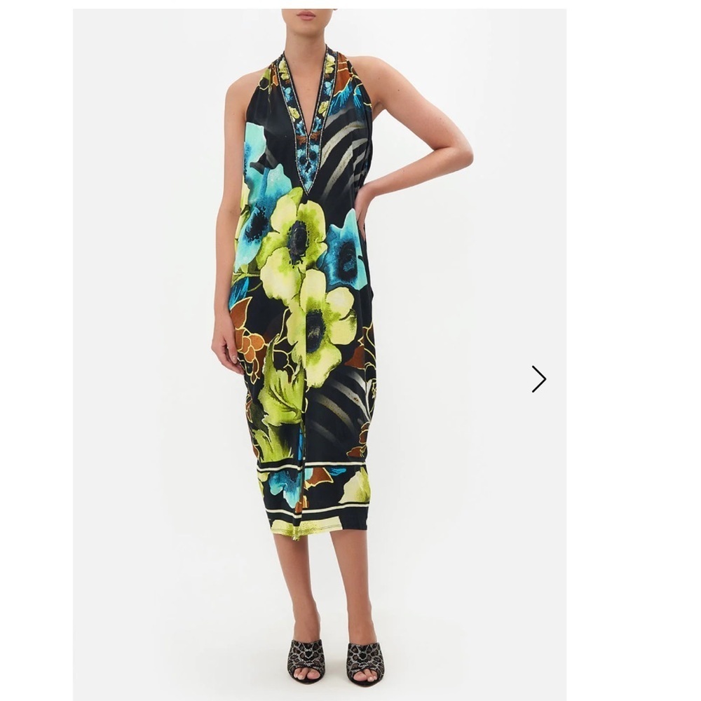 Camilla Poppy Divine Side Cowl Jersey Dress NWT